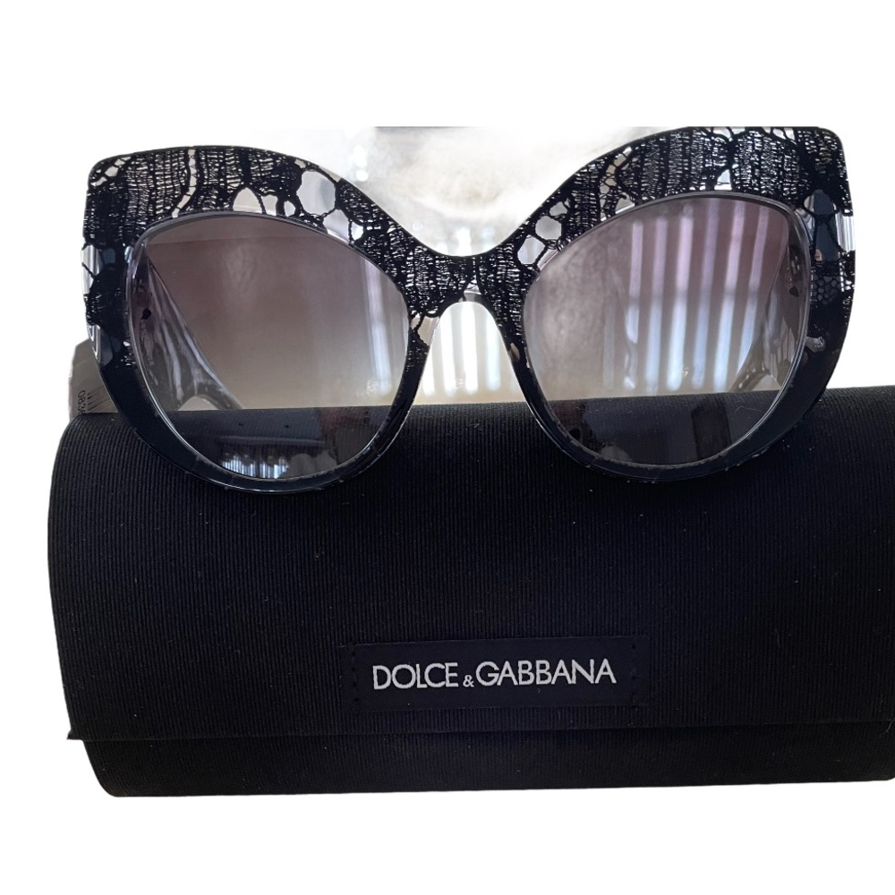 Dolce & Gabbana Lace Cat Eye Sunglasses